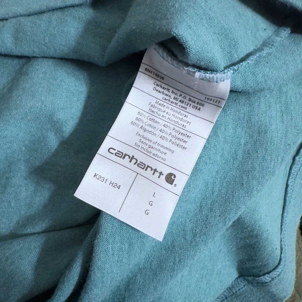 Carhartt‎ Loose Fit Heavyweight Long Sleeve Logo Original Blue Men's Large